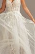 Floral Applique Open Back Tulle Wedding Dress Galina Signature SWG841