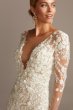 Embroidered Floral Illusion Bodysuit Wedding Dress Galina Signature SWG851