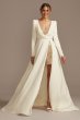 Two Piece Wedding Romper and Over Dress Set Galina Signature SWG869