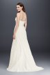 Crinkle Chiffon Wedding Dress with Draping David's Bridal Collection V3540