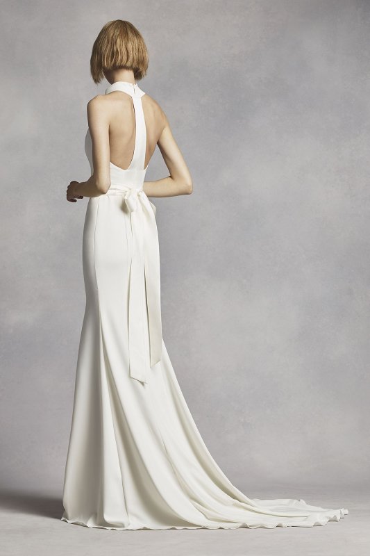 White by Vera Wang High Neck Halter Wedding Dress White by Vera Wang VW351263