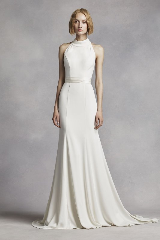 White by Vera Wang High Neck Halter Wedding Dress White by Vera Wang VW351263