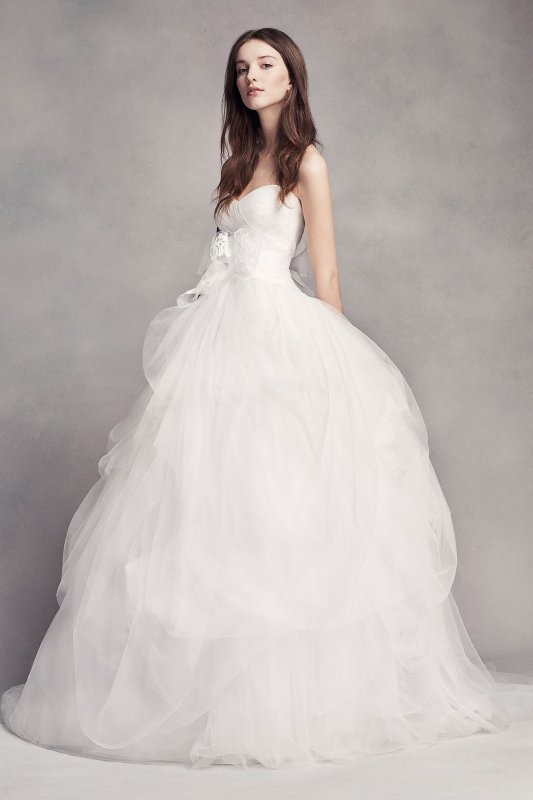 White by Vera Wang Hand-Draped Tulle Wedding Dress White by Vera Wang VW351339