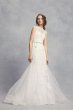 Appliqued Chantilly Lace Trumpet Wedding Dress White by Vera Wang VW351427