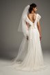 Pleated Tulle Flutter-Back Sheath Wedding Dress White by Vera Wang VW351448