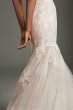 Lace Trumpet Wedding Dress with Banded Skirt White by Vera Wang VW351461