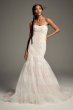 Lace Trumpet Wedding Dress with Banded Skirt White by Vera Wang VW351461