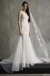 White by Vera Wang Asymmetric Pleats Wedding Dress White by Vera Wang VW351553