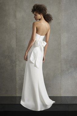 White by Vera Wang Pleated Bow Wedding Dress White by Vera Wang VW351558