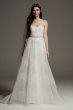 White by Vera Wang Horsehair Tier Halter Overdress White by Vera Wang VW351565