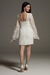 White by Vera Wang Lace Long Sleeve Mini Dress White by Vera Wang VW351606