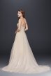 Strapless A-Line Beaded Lace Tulle Wedding Dress David's Bridal Collection WG3586