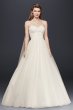 Strapless Wedding Dress with Lace Corset Bodice David's Bridal Collection WG3633