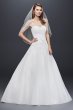 Strapless Tulle Wedding Dress with Lace Applique David's Bridal Collection WG3740