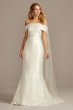 Off-the-Shoulder Mikado Trumpet Wedding Dress David's Bridal Collection WG3880