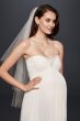 Beaded Chiffon Maternity Wedding Dress David's Bridal Collection WG3882