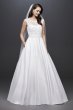 Satin Cap Sleeve Ball Gown Wedding Dress David's Bridal Collection WG3900