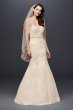 Corset Back Beaded Lace Mermaid Wedding Dress David's Bridal Collection WG3909