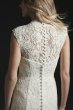 Allover Lace Cap Sleeve Sheath Wedding Dress David's Bridal Collection WG3910