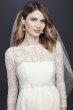 3/4 Sleeve Crepe Sheath Maternity Wedding Dress David's Bridal Collection WG3921