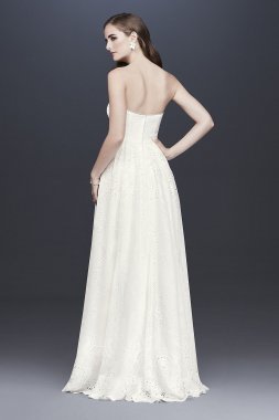 Chiffon Eyelet A-Line Wedding Gown Galina WG3929