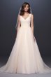 Appliqued Glitter Tulle A-Line Wedding Dress David's Bridal Collection WG3930