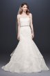 Appliqued Tulle-Over-Lace Mermaid Wedding Dress David's Bridal Collection WG3938