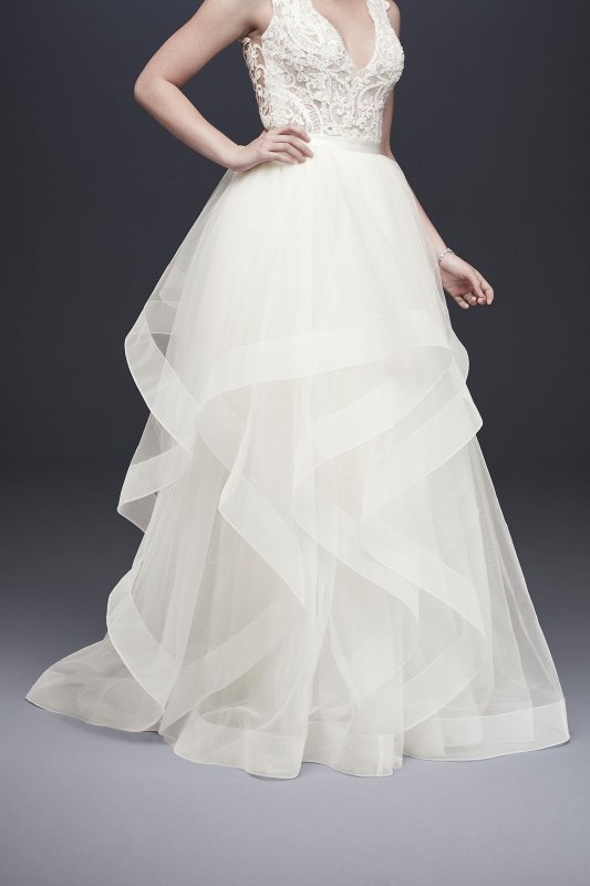 Tiered Tulle Ball Gown Wedding Skirt David's Bridal Collection WG3946