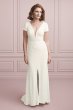 Illusion Deep V-Neck Cap Sleeve Lace Wedding Dress Galina WG3951