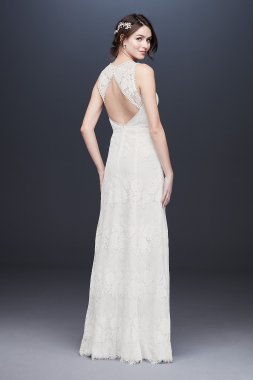 Illusion Sweetheart Open Back Lace Wedding Dress Galina WG3953