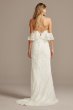 Cold Shoulder Wedding Dress with Ruffled Sleeves Galina WG3954