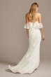 Cold Shoulder Wedding Dress with Ruffled Sleeves Galina WG3954