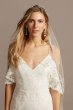 Cold Shoulder Wedding Dress with Ruffled Sleeves Galina WG3954