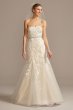 Floral Beaded Lace and Tulle Mermaid Wedding Dress David's Bridal Collection WG3964