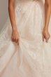 Glitter Floral and Tulle Layered Wedding Dress David's Bridal Collection WG3975