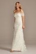 Tulle and Floral Off-the-Shoulder Wedding Dress David's Bridal Collection WG3978