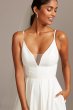 Illusion Deep-V Spaghetti Strap Wedding Dress David's Bridal Collection WG3985