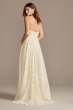 Sweetheart Plunge Lace Wedding Dress with Sash David's Bridal Collection WG3993