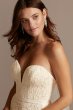 Sweetheart Plunge Lace Wedding Dress with Sash David's Bridal Collection WG3993