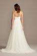 Spaghetti Strap Pleated Tulle Wedding Dress David's Bridal Collection WG3994