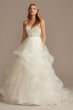 Beaded Bodice with Tiered Skirt Wedding Dress David's Bridal WG4007