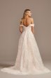 Floral Caviar Bead Off the Shoulder Wedding Dress David's Bridal WG4010