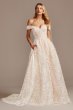 Floral Caviar Bead Off the Shoulder Wedding Dress David's Bridal WG4010