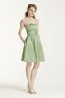 Cotton Sateen Short Strapless Ruched Dress David's Bridal 83312