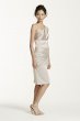 Short One Shoulder Stretch Satin Dress David's Bridal 85106