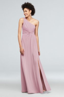 One-Shoulder Jersey Dress with Knot Waist DB Studio DS270007