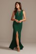 Illusion Deep-V Center Slit Stretch Crepe Dress DB Studio DS270079