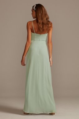 One-Shoulder Crepe-Back Satin Bridesmaid Dress David's Bridal F20169