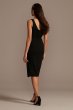 V-Neck Stretch Crepe Midi Dress with Ruffled Slit DB Studio DS270108