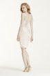 Short Stretch Satin Dress with Sweetheart Neckline David's Bridal F15615